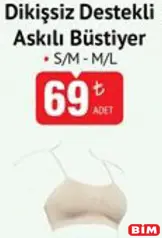 DİKİŞSİZ DESTEKLİ ASKILI BÜSTİYER fiyat ve kampanya bilgisi